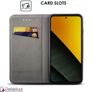 Telone atverčiamas dėklas - auksinės spalvos (Xiaomi Poco M7 Pro 5G) Telone atverčiamas dėklas - auksinės spalvos (Xiaomi Poco M7 Pro 5G)